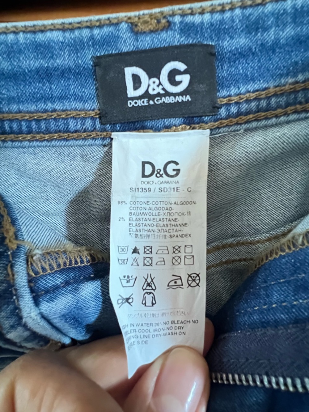 Dolce & Gabbana Blue Washed Denim Mini Skirt - Picture 3 of 5